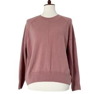 Design‎ History Women's Pink Drop Shoulder Pure Cashmere Sweater Size S